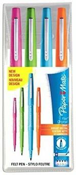 Penna Flair Nylon Pastel punta fibra M 1.1. Confezione da 4. Turchese, arancione, magenta, viola