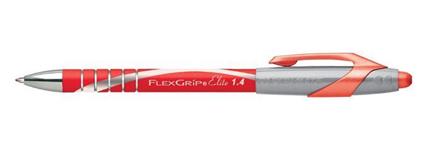 Papermate Flexgrip Elite Rosso Clip-on retractable ballpoint pen 12 pezzo(i)