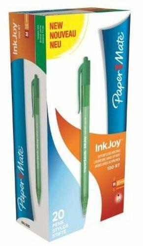 Papermate InkJoy 100 RT Verde Clip-on retractable ballpoint pen Medio - 2