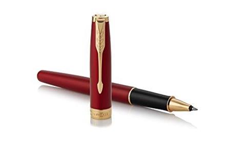 PARKER Sonnet penna roller, laccatura di colore rosso con finiture in oro, pennino sottile - Confezione regalo - 2