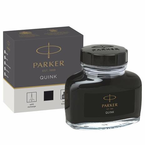Flacone inchiostro Parker Pen Quink per stilografica nero 57 ml - 6