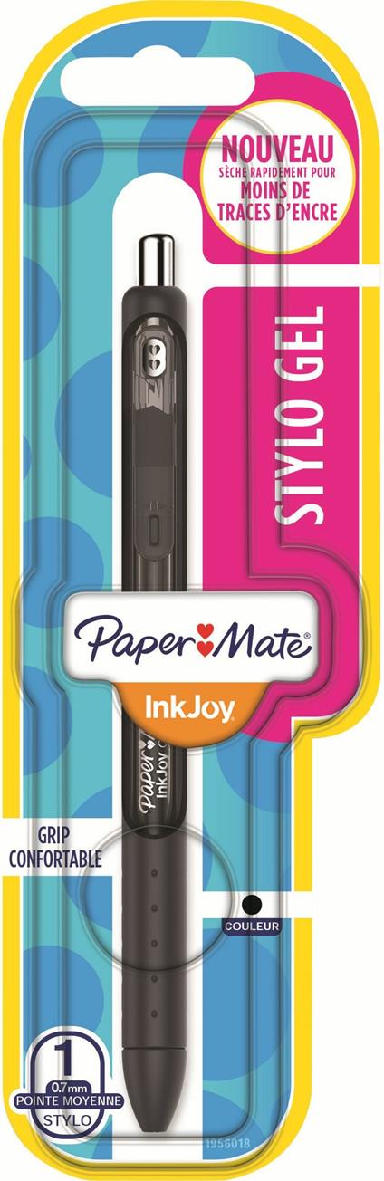 Penna a inchiosto a scatto Papermate Inkjoy Gel punta da 0,7 mm Nero