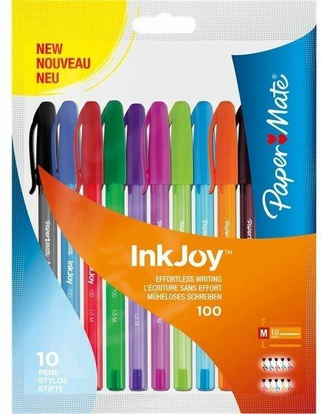Penna Paper Mate InkJoy 100. Confezione 10 colori assortiti