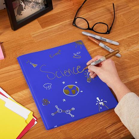 Pennarello indelebile Sharpie Metallic Colori Assortiti Oro, Argento, Bronzo - Blister da 3 - 3