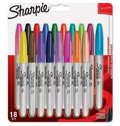 Sharpie Fine evidenziatore 18 pz Punta sottile Multicolore