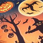 Decorazione elettrostatica per finestre di Halloween - Spaventapasseri - Brillantini