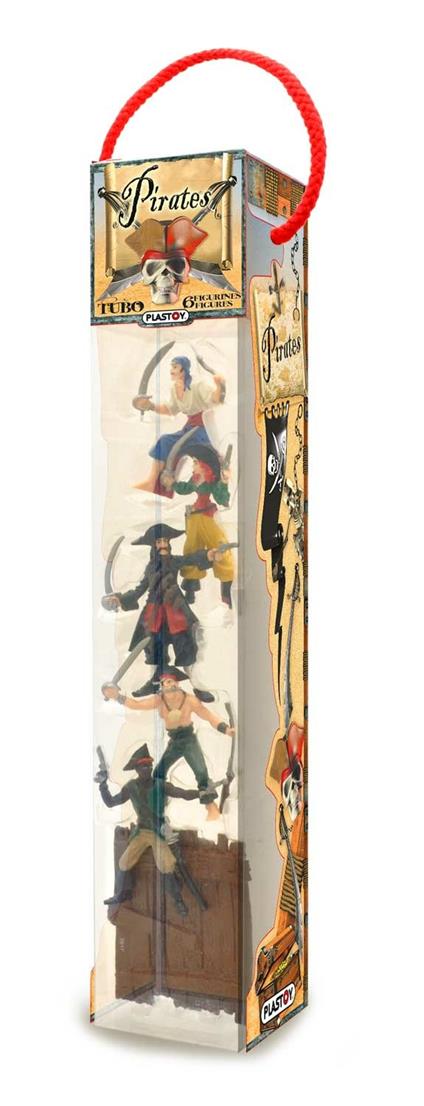 Pirati. Tubo 6 Miniature. Plastoy (70386)