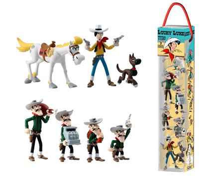 Lucky Luke. Tubo 7 Figure. Plastoy (70387)