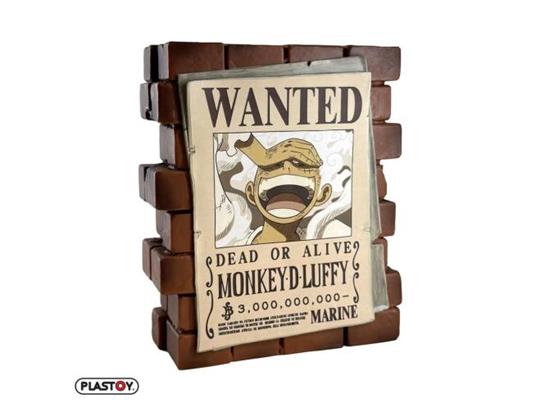 ONE PIECE POSTER WANTED LUFFY MONEY BOX Salvadanaio Plastoy