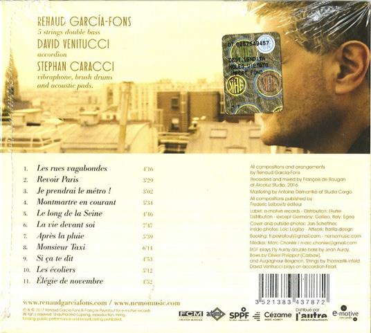 La vie devant soi - CD Audio di Renaud Garcia-Fons - 2