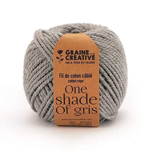 Graine Créative Cotone macramè ø 2,5 mm x 80 m - Grigio Chiaro