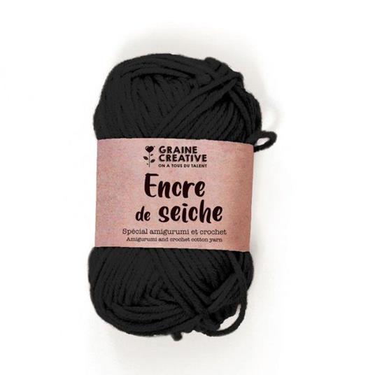 Filato di cotone speciale per uncinetto e amigurumi 55 m - nero