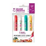 4 matite per l'effetto smalto - giallo / rosa / bianco / verde