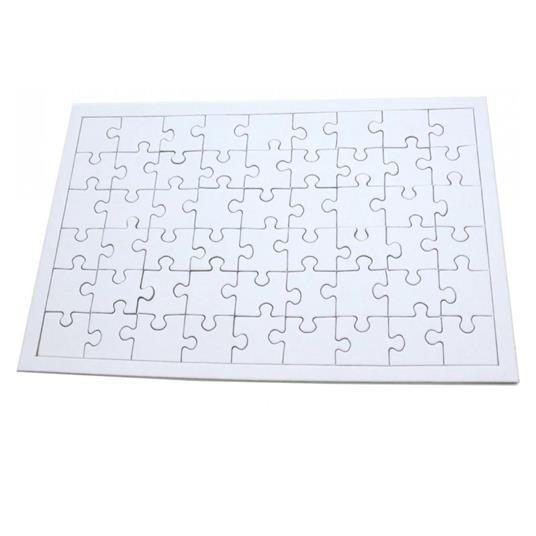 Puzzle bianco da decorare 54 pezzi 24 x 16 cm