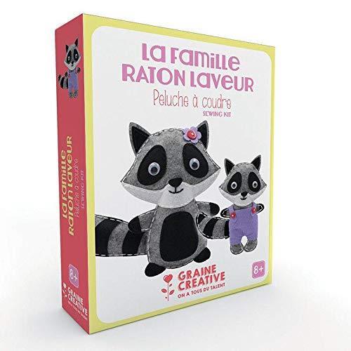 Graine Créative Kit di Peluche da Cucire - Famiglia di procioni - 2