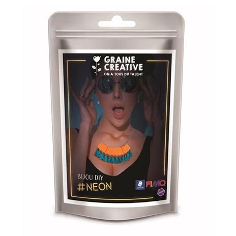 Kit FIMO NEON - Crea la tua collana con pettorale arancione fluo