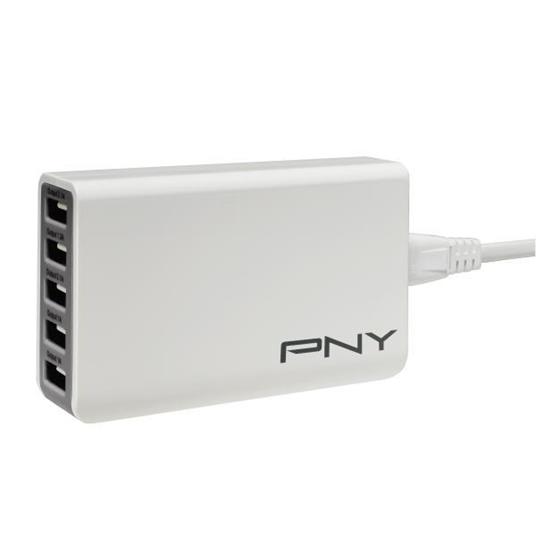 Caricabatterie da Rete Pny 5 Prese USB Potenza Erogata Tot 25W - 6