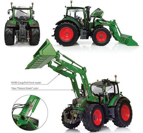 Fendt 516 Vario With Front Loader Trattore Tractor 1:32 Model Uh4981