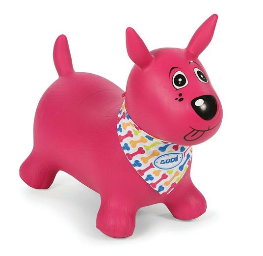 Cagnolino Gonfiabile e Cavalcabile Rosa - 3