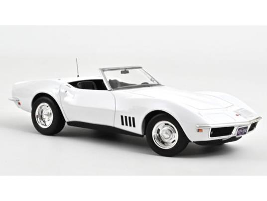 NOREV NV189038 CHEVROLET CORVETTE CONVERTIBLE 1969 CAN AM WHITE 1:18 Modellino