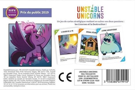 TeeTurtle Gioco da tavolo con unicorni instabili - 2