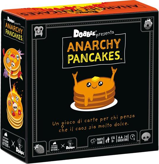 Asmodee - Dobble Anarchy Pancakes - Gioco da Tavolo, 2-8 Giocatori, 6+ Anni, Edizione in Italiano