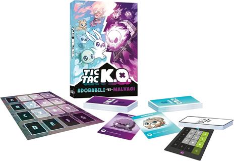 TIC TAC K.O. - Adorabili Vs. Malvagi. Gioco da tavolo - 2