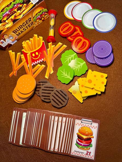 Asmodee Burger Master – Gioco da Tavolo di Destrezza e Velocità, Sfida in Tempo Reale per Famiglie e Amici, 2-6 Giocatori - 4