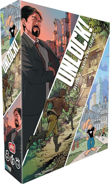 Asmodee Unlock! Risky Adventures, Gioco da Tavolo di Enigmi, 10+ Anni, 1-6 Giocatori, Edizione in Italiano