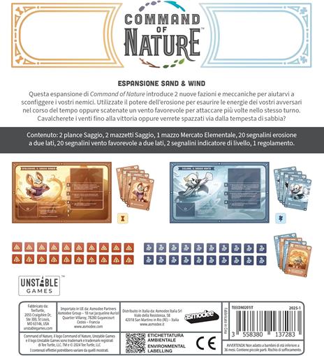 Asmodee - Command of Nature: Sand & Wind, Espansione, Gioco da Tavolo, Carte da Gioco, 2-4 Giocatori, 10+ Anni, 60 min - 2