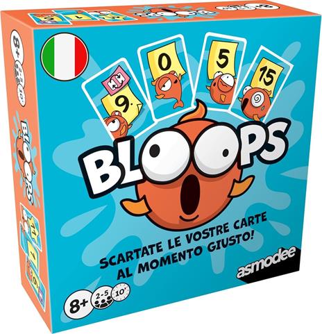 Asmodee - Bloops, Gioco da Tavolo di Memoria e Strategia, Carte da Gioco, 2-5 Giocatori, 8+ Anni, 10 min