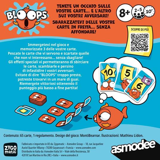 Asmodee - Bloops, Gioco da Tavolo di Memoria e Strategia, Carte da Gioco, 2-5 Giocatori, 8+ Anni, 10 min - 3