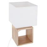 Lampada da tavolo con paralume quadrato, 32 cm, bianco