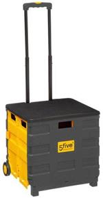 Trolley Portaoggetti Pieghevole con Ruote 43,5x38x45,5cm