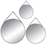 Specchi decorativi di forma rotonda, set di tre specchi appesi in diverse misure - Atmosphera Créateur d'intérieur