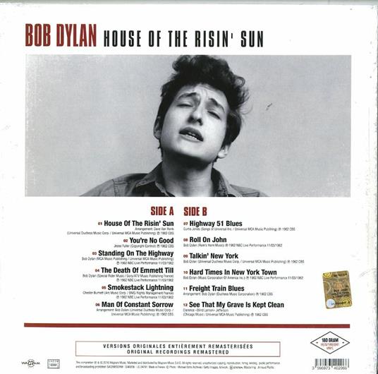 House of the Risin Sun - Vinile LP di Bob Dylan - 2