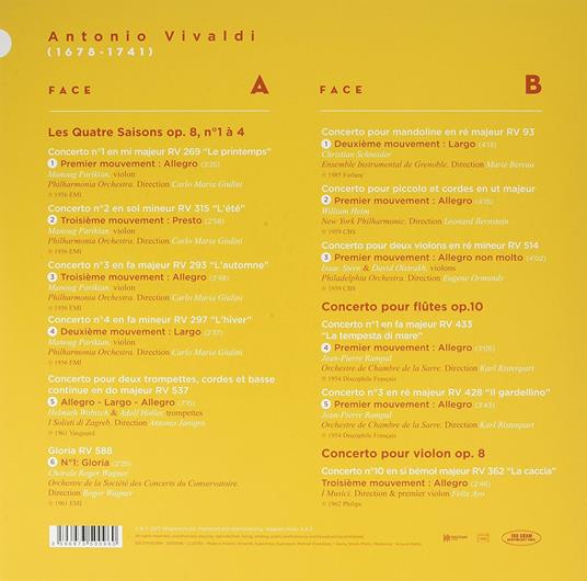 I capolavori - Vinile LP di Antonio Vivaldi,Carlo Maria Giulini - 2