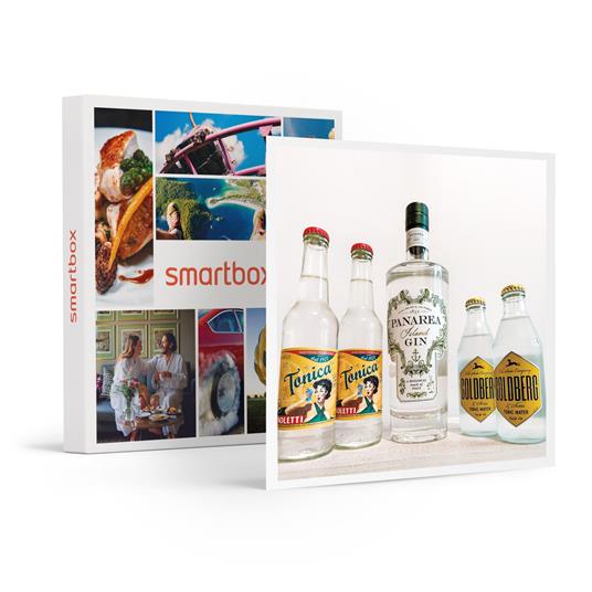 SMARTBOX - Gin Tonic a casa tua: 1 box con 1 Gin a scelta e 4 toniche con  dispenser - Cofanetto regalo - Smartbox - Idee regalo