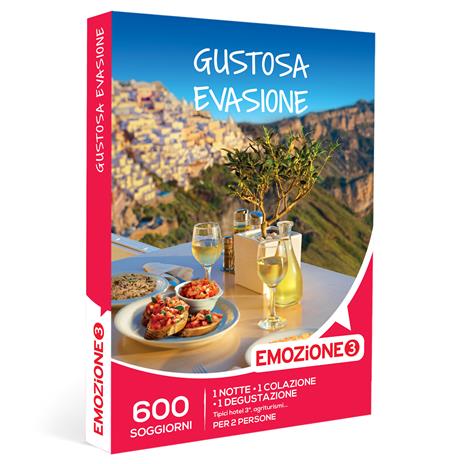 EMOZIONE3 - Gustosa evasione - Cofanetto regalo - 1 notte con colazione e 1 degustazione per 2 persone