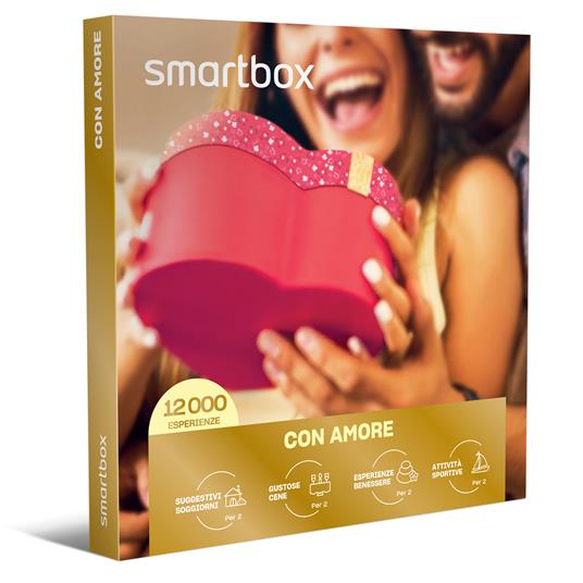 SMARTBOX - Con Amore - Cofanetto regalo - 1 soggiorno o 1 cena o 1 pausa  relax o 1 attività sportiva per 2 persone - Smartbox - Idee regalo