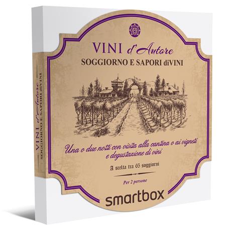 SMARTBOX Soggiorno e sapori diVini 1 o 2 notti con visita alla cantina o ai vigneti e degustazione di vini per 2 persone