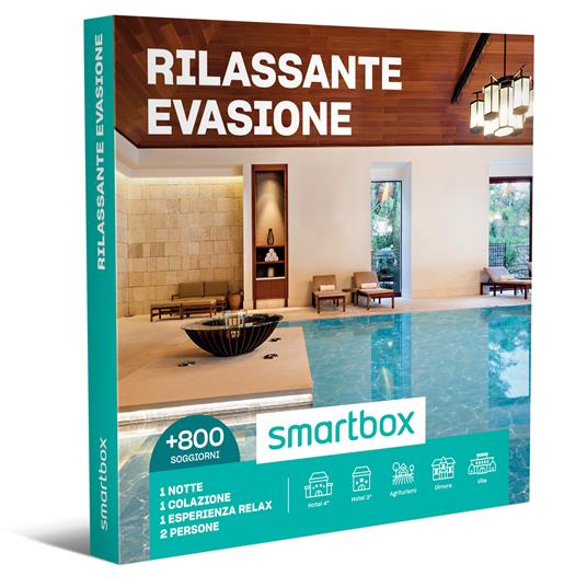 SMARTBOX - Rilassante evasione - Cofanetto regalo - 1 notte con colazione e 1 esperienza di relax per 2 persone
