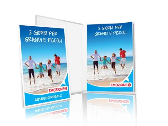 EMOZIONE3 - 2 giorni per grandi e piccoli - Cofanetto regalo - 1 notte con colazione per 2 adulti e 2 bambini - 2