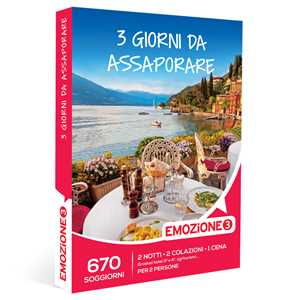 Idee regalo 3 giorni da assaporare. Cofanetto Smartbox Emozione 3