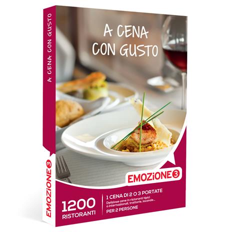 EMOZIONE3 - A cena con gusto - Cofanetto regalo - 1 invitante cena per 2 persone