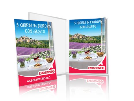 EMOZIONE3 - 3 giorni in Europa con gusto - Cofanetto regalo - 2 notti con prima colazione e 1 o 2 cene in Italia e in Europa - 2