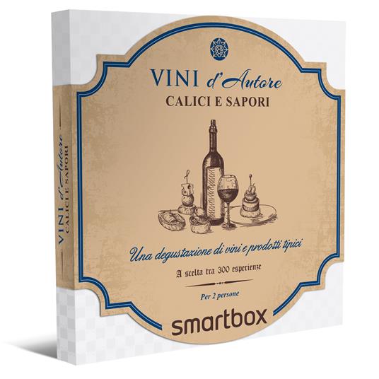 SMARTBOX - Calici e Sapori - Cofanetto regalo - 1 degustazione di vini e prodotti tipici per 2 persone