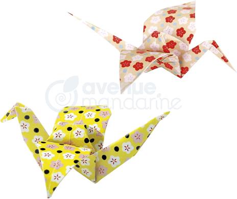 Avenue Mandarine-Un Pacchetto di 60 Origami 20 x 20 cm, 70 g (30 Motivi x 2 Fogli) e Un Foglio di Adesivi Inclusi, Nippon Consumabili, Colore, OR514C - 3