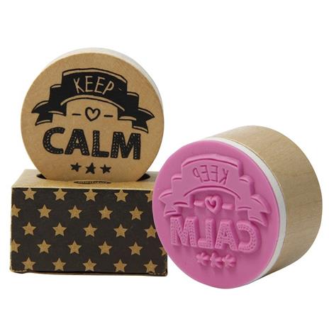 Timbro in legno Pop' Stamp. Keep Calm