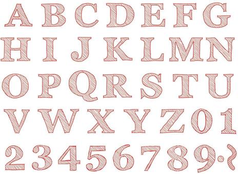 Stampo – Tessile Alfabeto Sketch (05261) - 2